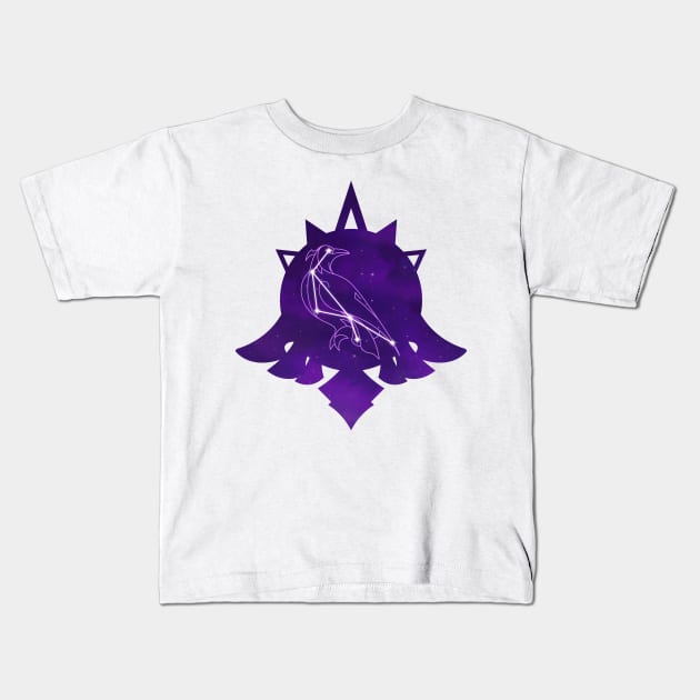 Fischl Pendant Constellation Kids T-Shirt by GachaSlave